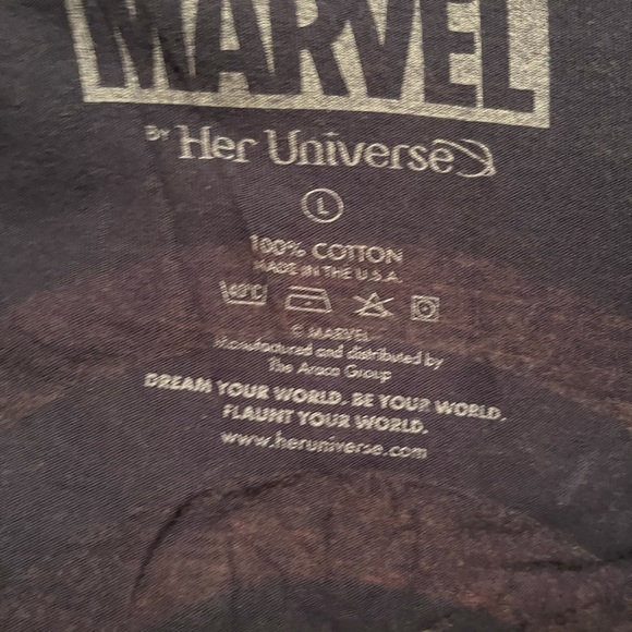 Her Universe Marvel Captain America Officially Licensed Cardigan Sweater in Navy - Picture 3 of 7